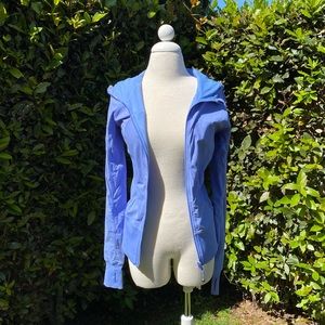 Lulu Lemon Periwinkle workout jacket with hood